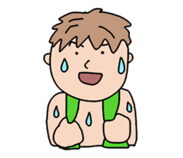 A Boy in green sticker #4446697