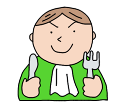 A Boy in green sticker #4446698