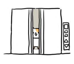 Cat in the Elevator sticker #4449458