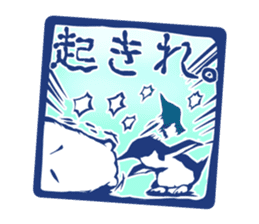 The seal of penguins and polar bear. sticker #4449865