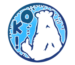 The seal of penguins and polar bear. sticker #4449869