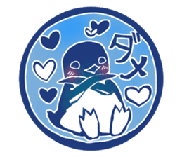 The seal of penguins and polar bear. sticker #4449871