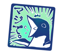 The seal of penguins and polar bear. sticker #4449873