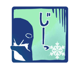 The seal of penguins and polar bear. sticker #4449878