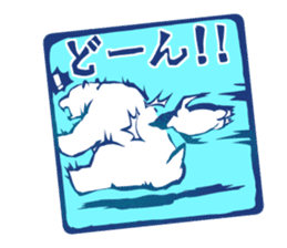 The seal of penguins and polar bear. sticker #4449887