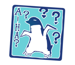 The seal of penguins and polar bear. sticker #4449890