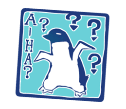 The seal of penguins and polar bear. sticker #4449890