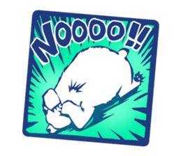 The seal of penguins and polar bear. sticker #4449892