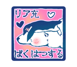 The seal of penguins and polar bear. sticker #4449903