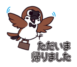 Greeting sparrow sticker #4450274