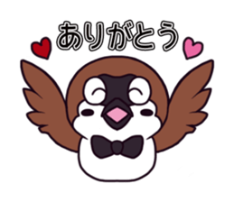 Greeting sparrow sticker #4450277