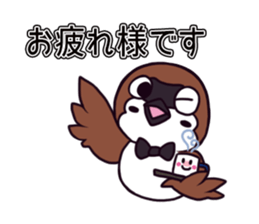 Greeting sparrow sticker #4450279