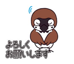 Greeting sparrow sticker #4450281