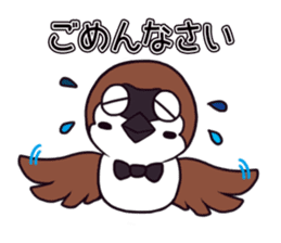 Greeting sparrow sticker #4450284