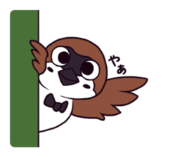 Greeting sparrow sticker #4450288