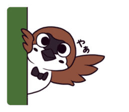 Greeting sparrow sticker #4450288