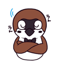 Greeting sparrow sticker #4450289