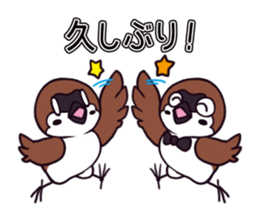 Greeting sparrow sticker #4450292