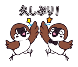 Greeting sparrow sticker #4450292