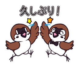 Greeting sparrow sticker #4450292