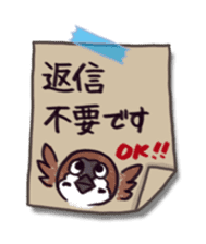 Greeting sparrow sticker #4450302