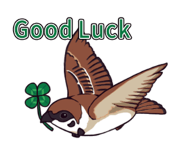 Greeting sparrow sticker #4450303