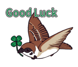 Greeting sparrow sticker #4450303