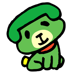 The telephone dog (green)