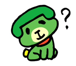 The telephone dog (green) sticker #4450310