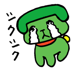 The telephone dog (green) sticker #4450328