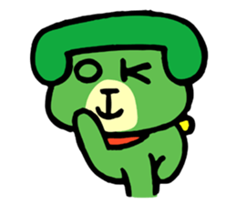 The telephone dog (green) sticker #4450331