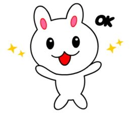 tomo's white rabbit sticker #4451188