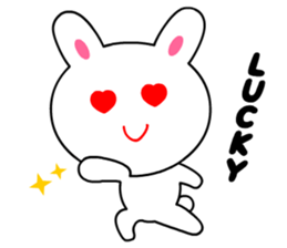 tomo's white rabbit sticker #4451190