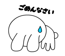 tomo's white rabbit sticker #4451196