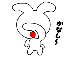 tomo's white rabbit sticker #4451201