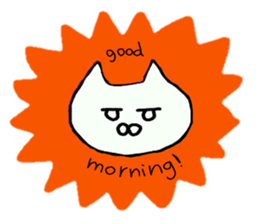 Sticker of an expressionless cat sticker #4451264