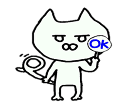 Sticker of an expressionless cat sticker #4451265