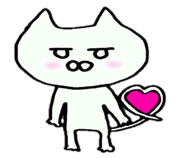 Sticker of an expressionless cat sticker #4451269