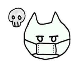 Sticker of an expressionless cat sticker #4451272