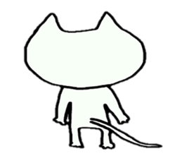 Sticker of an expressionless cat sticker #4451273