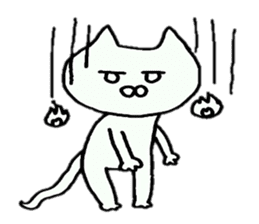 Sticker of an expressionless cat sticker #4451274