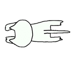 Sticker of an expressionless cat sticker #4451276