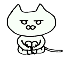 Sticker of an expressionless cat sticker #4451277