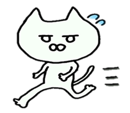 Sticker of an expressionless cat sticker #4451282