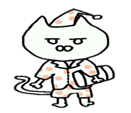 Sticker of an expressionless cat sticker #4451285