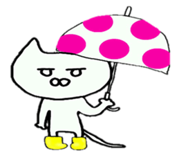 Sticker of an expressionless cat sticker #4451289