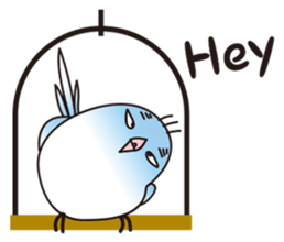 A little annoying budgerigar sticker #4452431