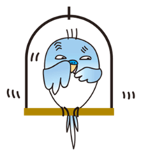 A little annoying budgerigar sticker #4452459