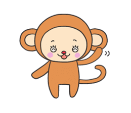 Smiling monkey sticker #4453104