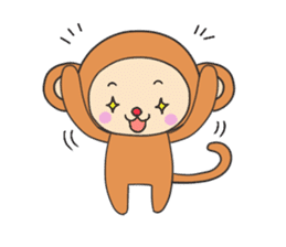 Smiling monkey sticker #4453105
